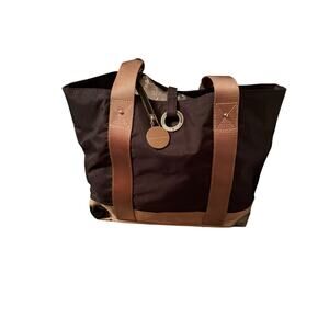 Franco Sarto Dark Brown Mini Tote with Gold accents multiple pockets 16”x11”x4"